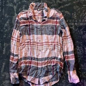 Pink Lucky Brand flannel button down